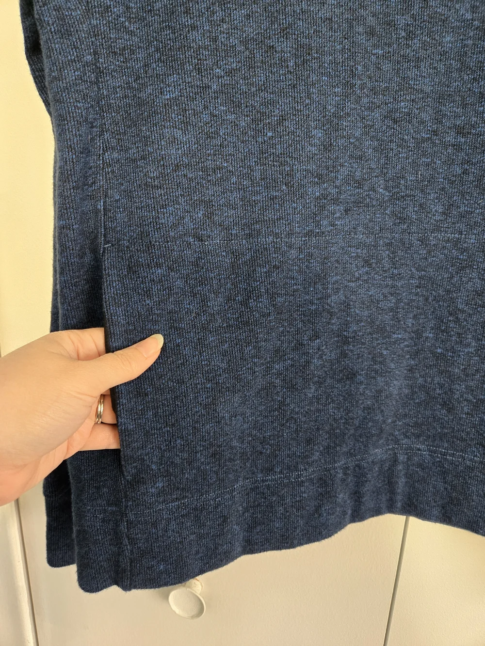 Banana Republic‎ Turtleneck Sweater Medium Blue Knit 100% Cotton Lightweight